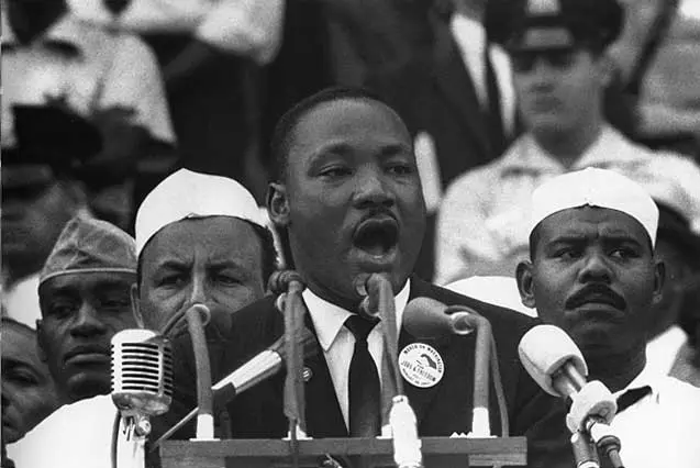 MLK delivering the "I have a Dream" speech.
